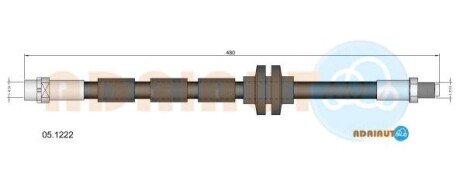 Шланг тормозной передний adriauto 05.1222