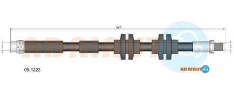 Шланг гальмівний передній adriauto 051223