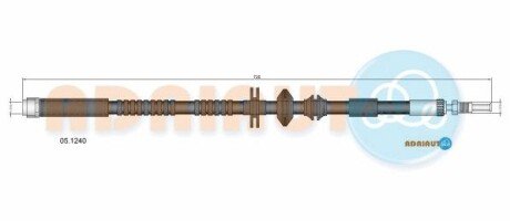 Шланг гальмівний передній adriauto 05.1240