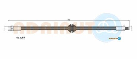 Шланг гальмівний передній adriauto 05.1260