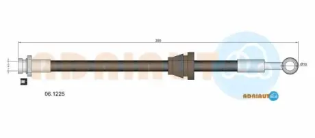 Шланг тормозной передний adriauto 061225 Chevrolet Спарк м300