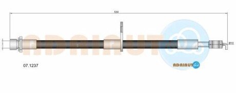 Шланг тормозной передний adriauto 071237