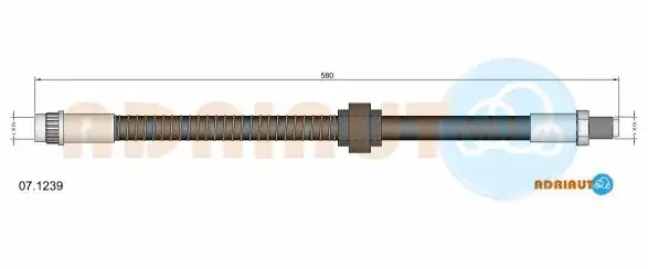 Шланг тормозной передний adriauto 071239