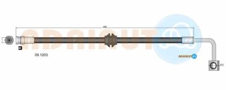 Шланг гальмівний передній adriauto 091203
