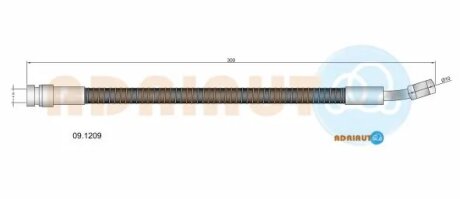 Шланг тормозной передний adriauto 091209