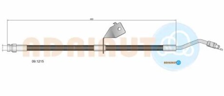 Шланг тормозной передний adriauto 091215