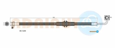 Шланг тормозной передний adriauto 091249
