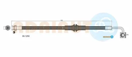 Шланг тормозной передний adriauto 091250 Киа Карнивал