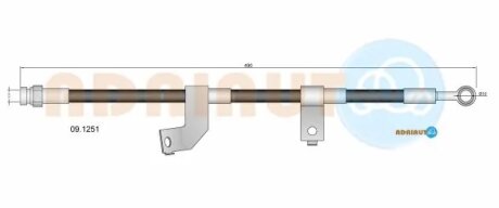 Шланг гальмівний передній adriauto 091251