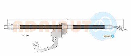 Шланг тормозной передний adriauto 10.1249
