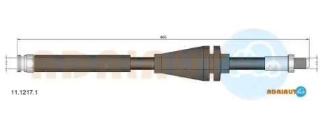 Шланг гальмівний передній adriauto 1112171