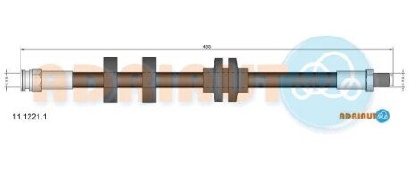 Шланг тормозной передний adriauto 11.1221.1