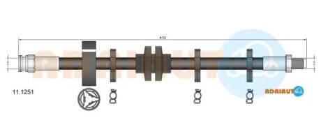 Шланг тормозной передний adriauto 111251
