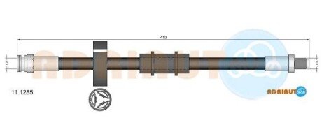 Шланг тормозной передний adriauto 11.1285