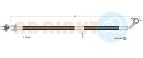 Шланг гальмівний передній adriauto 1212161