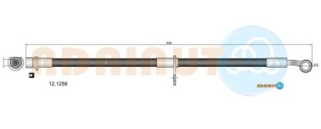 Шланг тормозной передний adriauto 121256