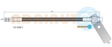 Шланг тормозной передний adriauto 13.1232.1 на Форд Транзит 5