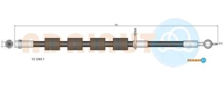 Шланг тормозной передний adriauto 1312401
