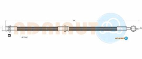 Шланг гальмівний передній adriauto 14.1202