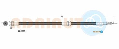 Шланг тормозной передний adriauto 22.1205 на Мазда 323f ba