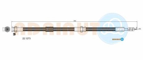 Шланг тормозной передний adriauto 22.1273