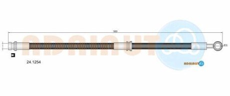 Шланг тормозной передний adriauto 24.1254 на Митсубиси Галант