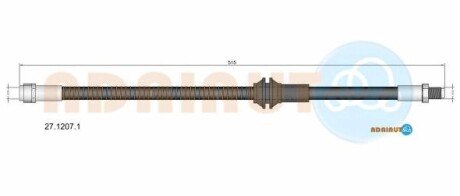 Шланг гальмівний передній adriauto 27.1207.1