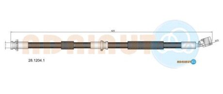 Шланг тормозной передний adriauto 28.1204.1