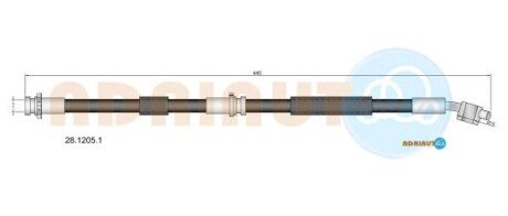 Шланг тормозной передний adriauto 28.1205.1 на Ниссан Primera