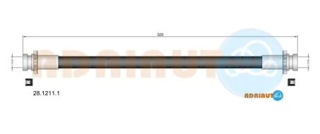 Шланг тормозной передний adriauto 2812111 на Ниссан Primera