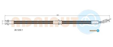 Шланг тормозной передний adriauto 28.1230.1 на Ниссан Ноут е11