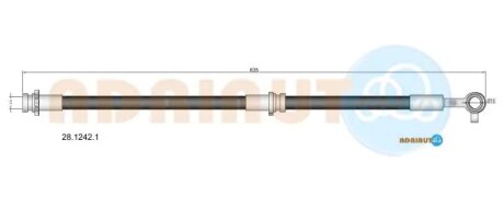 Шланг тормозной передний adriauto 2812421