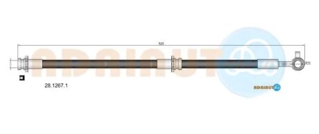 Шланг гальмівний передній adriauto 2812671