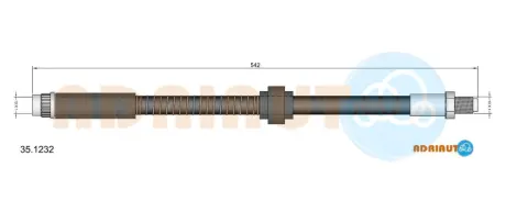 Шланг тормозной передний adriauto 351232 Пежо 306