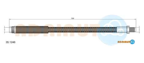 Шланг тормозной передний adriauto 35.1246