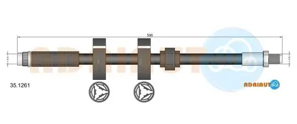Шланг тормозной передний adriauto 351261