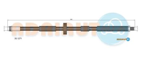 Шланг гальмівний передній adriauto 351271