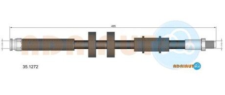 Шланг гальмівний передній adriauto 351272