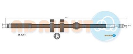 Шланг гальмівний передній adriauto 35.1284