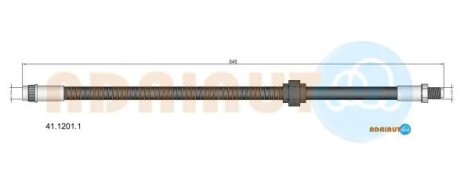 Шланг гальмівний передній adriauto 4112011