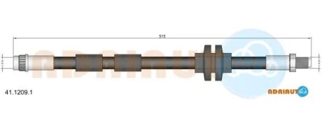 Шланг тормозной передний adriauto 4112091