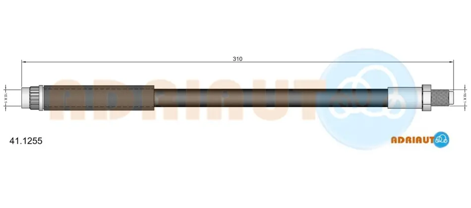 Шланг тормозной передний adriauto 41.1255
