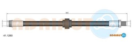 Шланг гальмівний передній adriauto 41.1260 на Рено Avantime