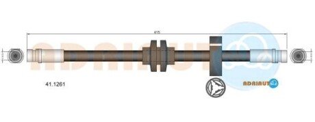 Шланг тормозной передний adriauto 41.1261 на Рено Vel Satis
