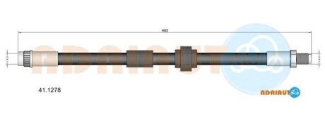 Шланг гальмівний передній adriauto 41.1278