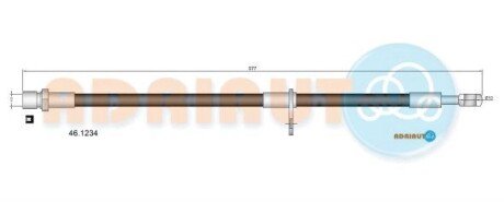 Шланг тормозной передний adriauto 46.1234 на Субару Xv