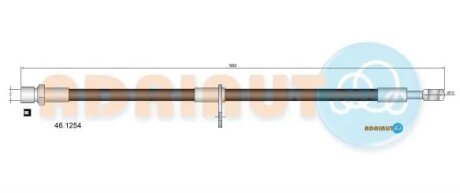 Шланг тормозной передний adriauto 461254