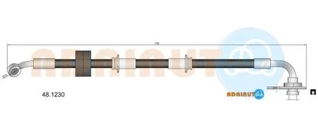 Шланг тормозной передний adriauto 481230