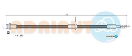 Шланг гальмівний передній adriauto 48.1253 на Сузуки Гранд Витара