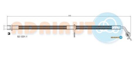 Шланг тормозной передний adriauto 52.1231.1